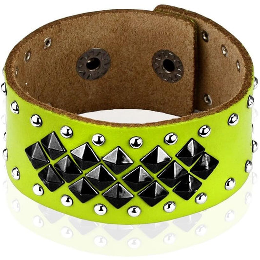 Bracelet Rivets Vert