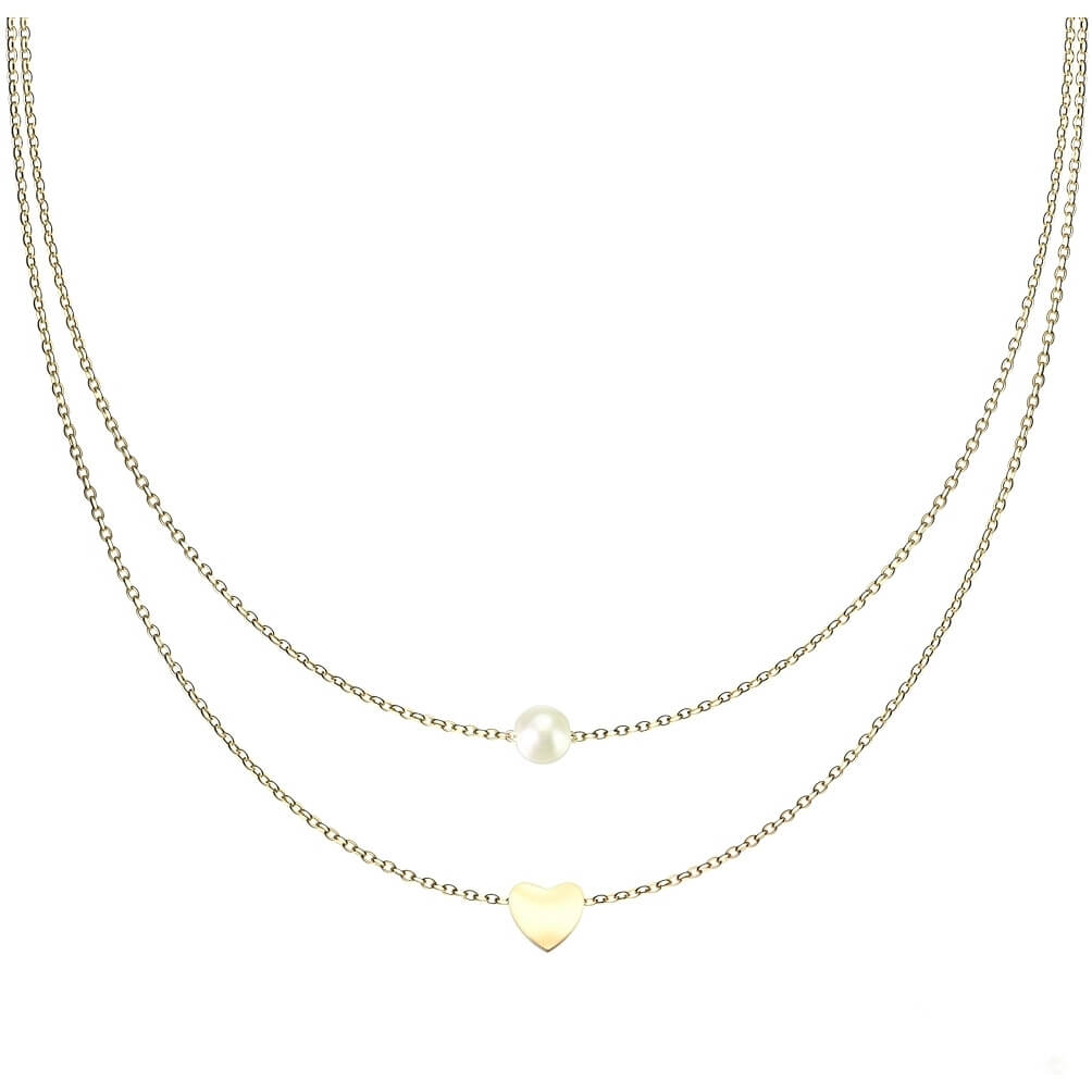 Pearl Heart Double Layered