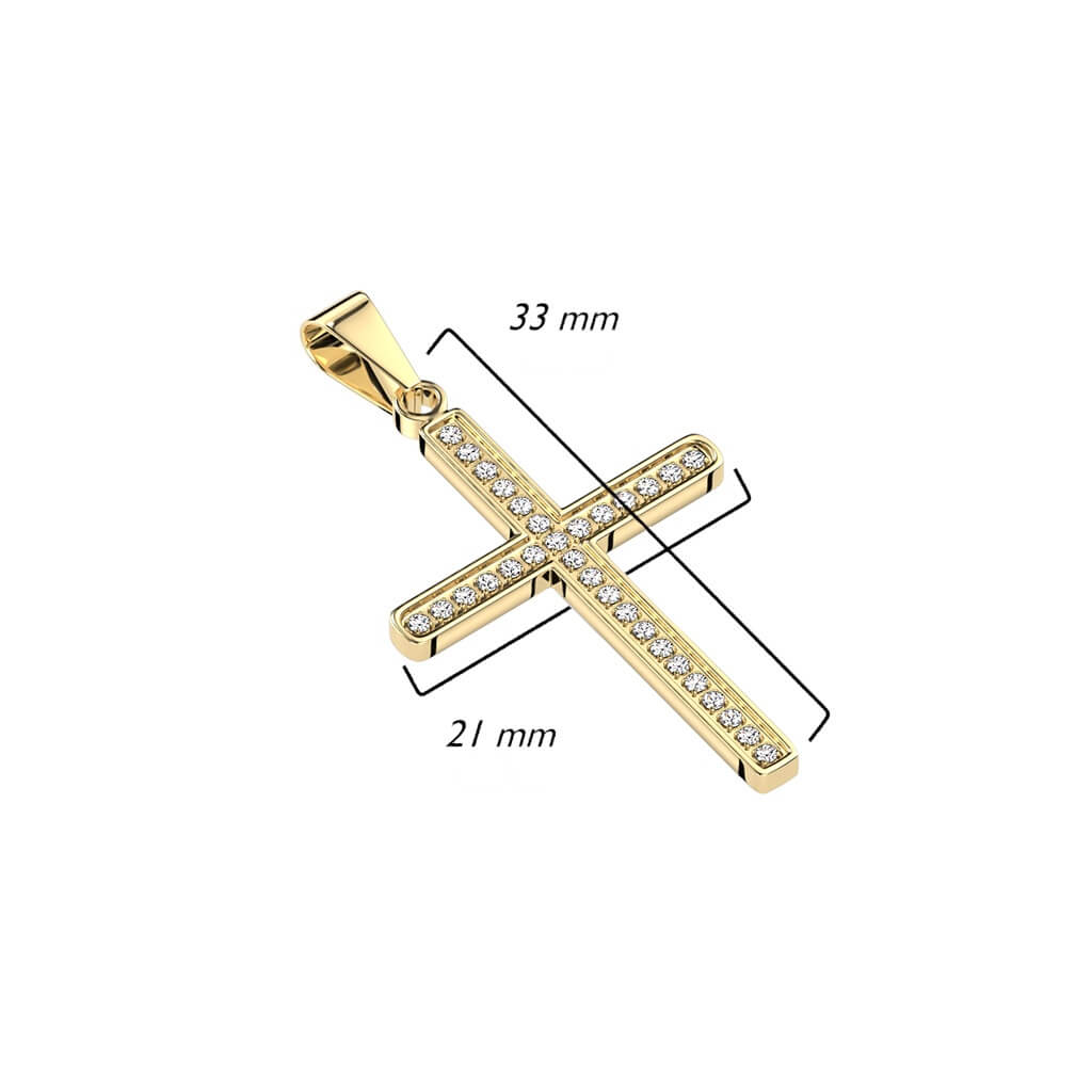 Collier Croix Zircone