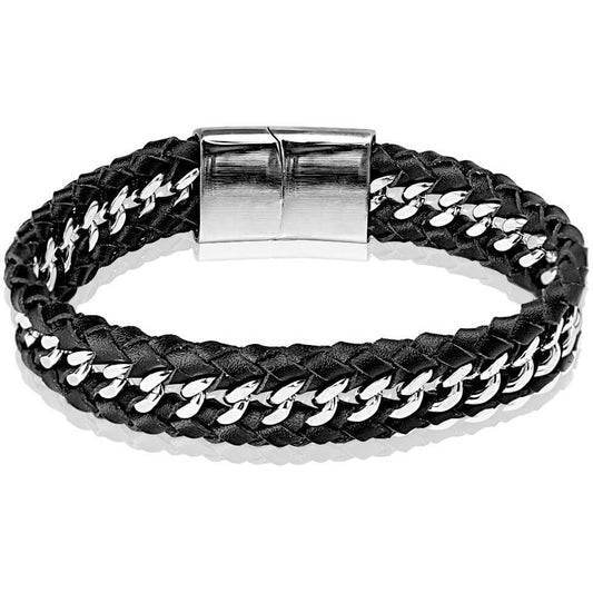 Bracelet Chaîne Noire Argent