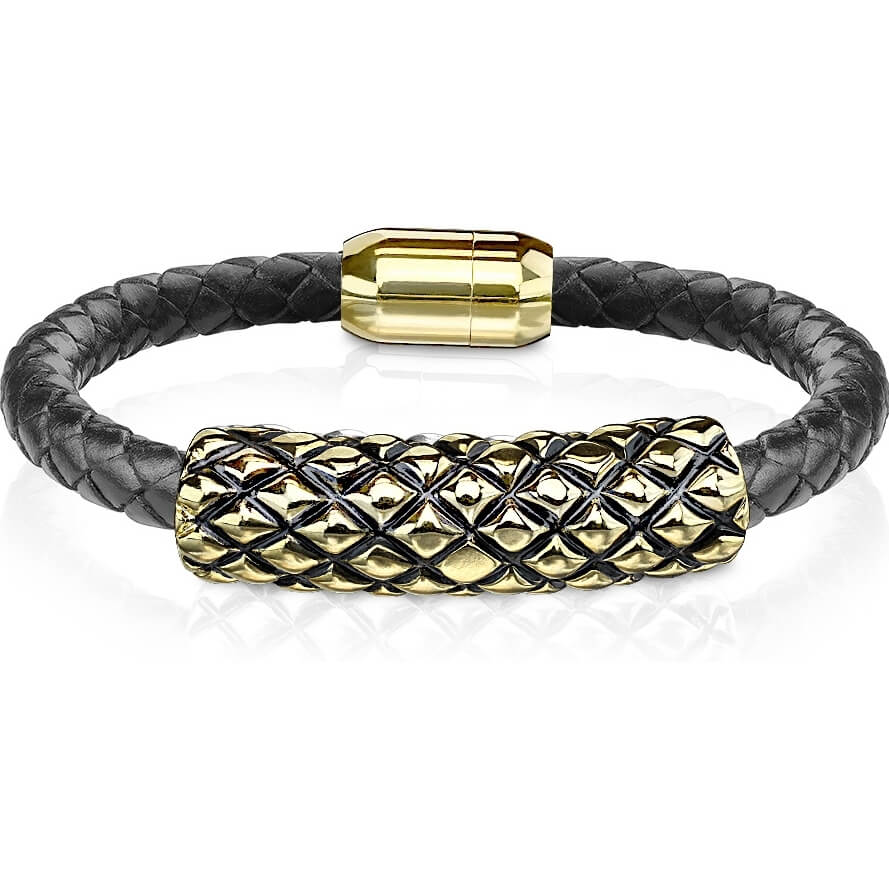 Bracelet Noir Tressé Aimant