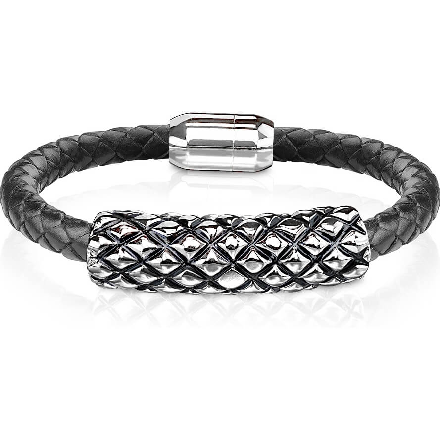 Bracelet Noir Tressé Aimant