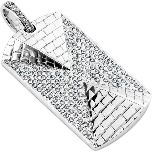 Collier Pyramide 3D Argent