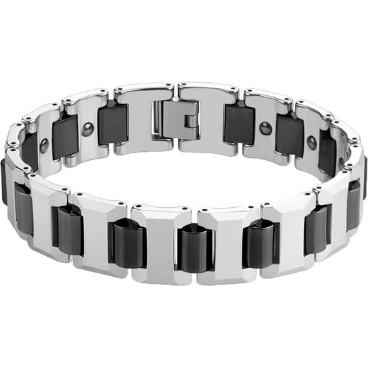 Bracelet Chaîne Large Argent Noir