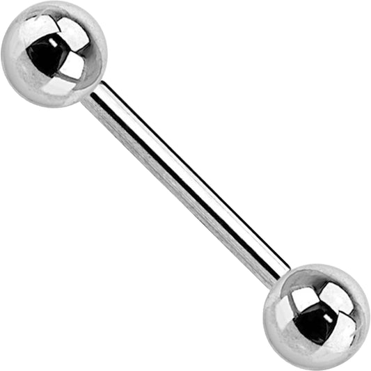 Titanio Barbell Sfere argento