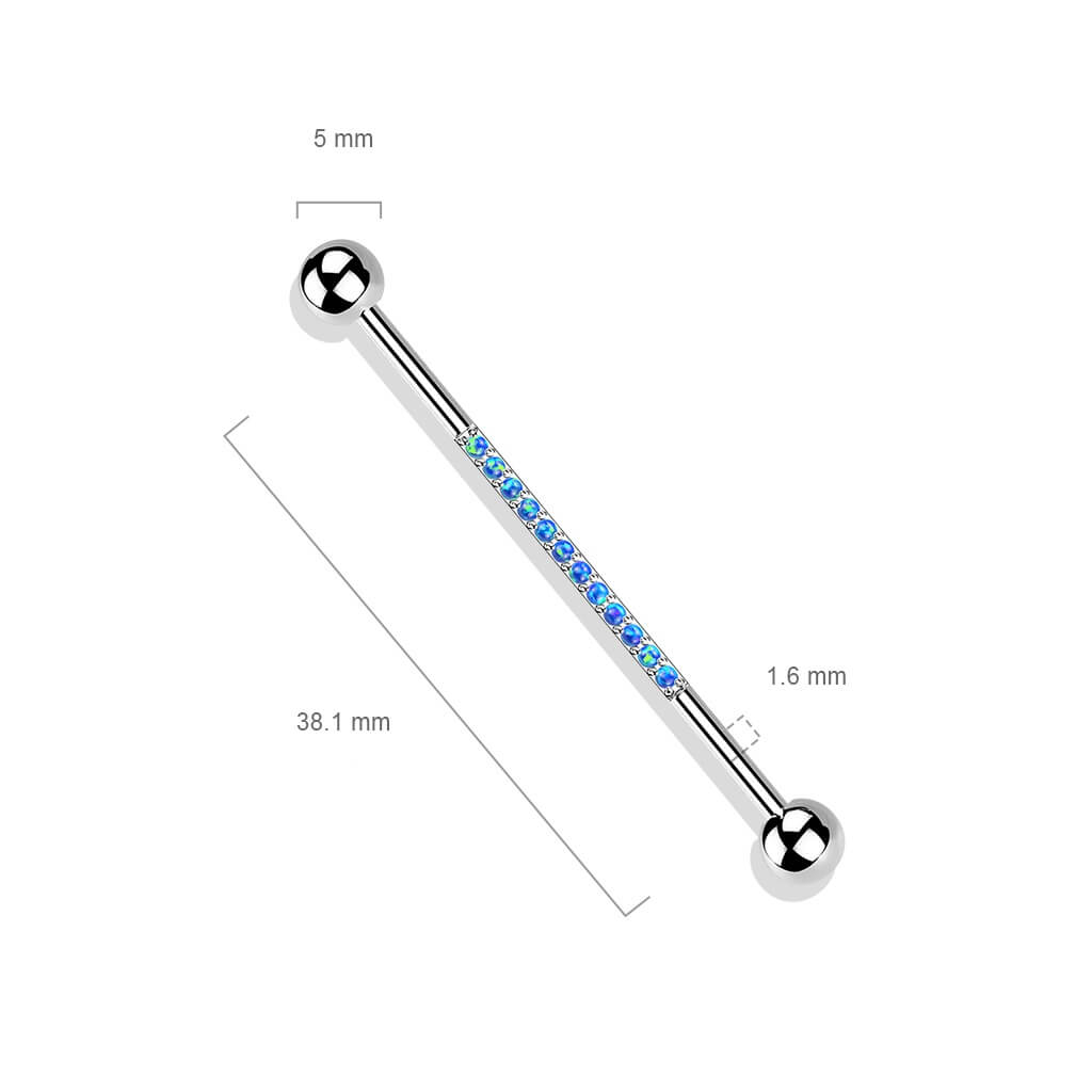 Titan Industrial Barbell Zirkonia Opal