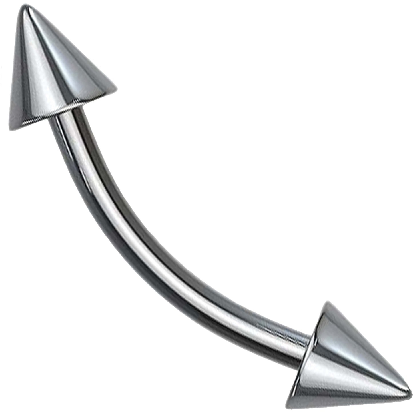 Titanium Eyebrow Piercing Spike Silver