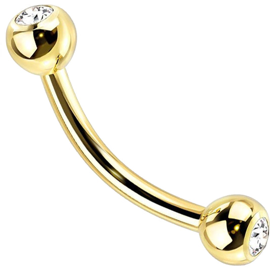 Titanium Eyebrow Piercing Ball Zirconia