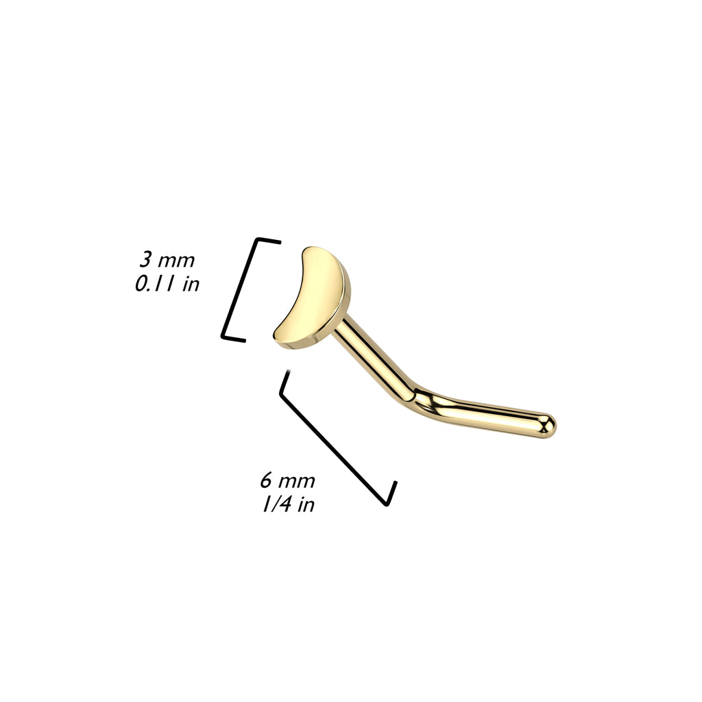 Nasenstecker L-Form Flach Mond