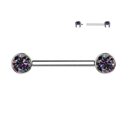 Titan Nippelpiercing Zirkonia Innengewinde