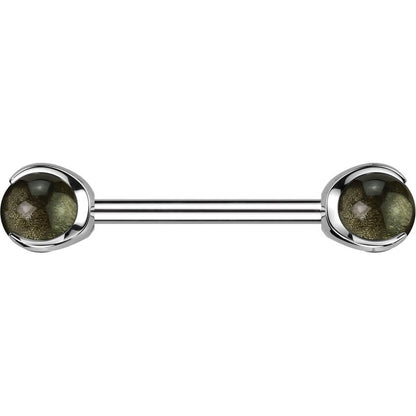 Nipple Piercing Semi-Precious Stone Internally Threaded