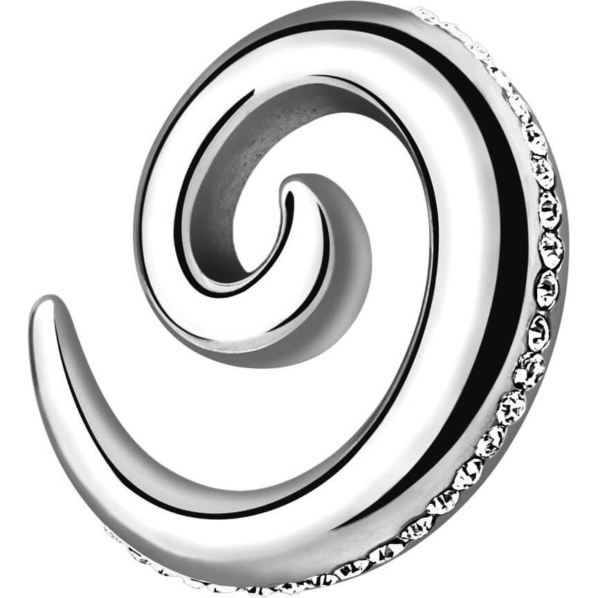 Écarteur Spirale Argent Zirconia