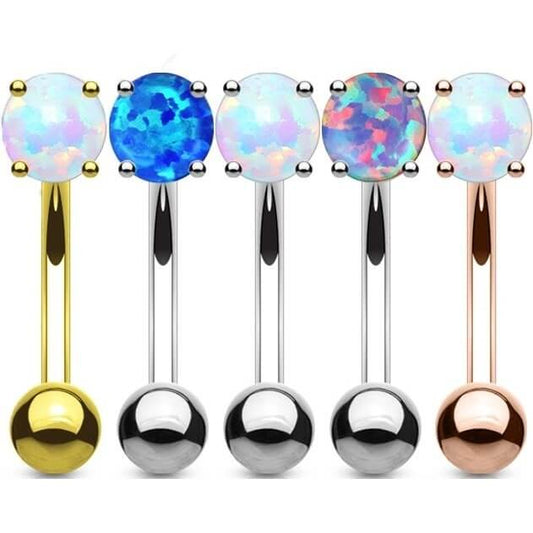 Eyebrow Piercing Ball Opal