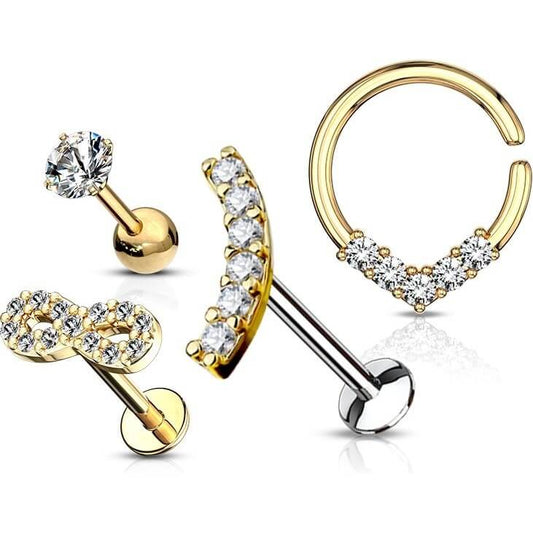 Barbell Set Labret Barbell Bendeble Hoop Ring Bendable