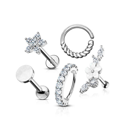 Pack de valor Set Labret Barbell Bendeble Hoop Ring