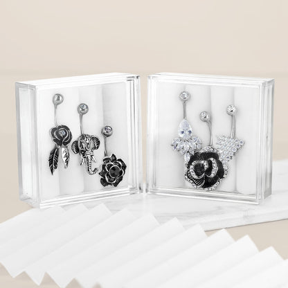 Piercing Nombril Pack Zircone Argent