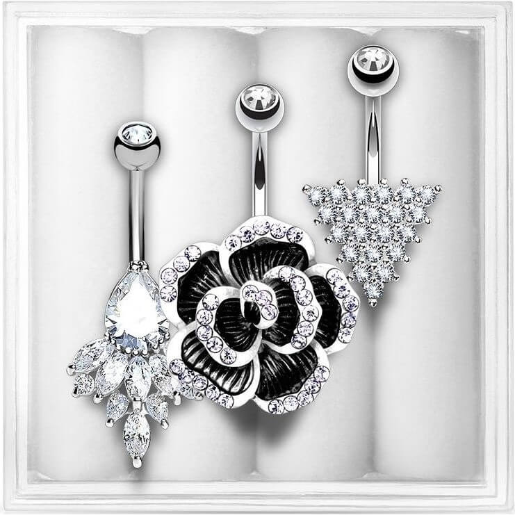 Piercing Nombril Pack Zircone