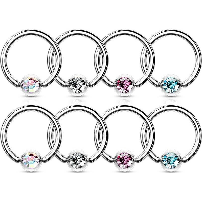 Ring Set Zirconia Captive Bead