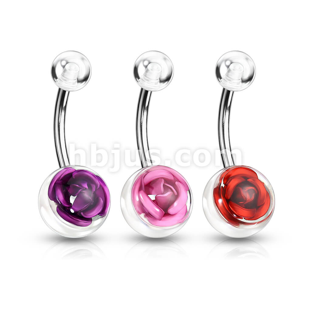 Piercing Ombelico Rosa