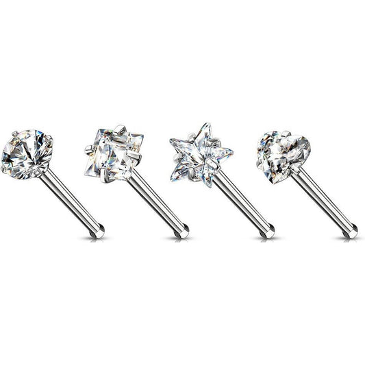 Nariz Stud Pack Circonita Plata