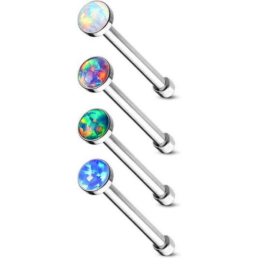 Nasenstecker Opal Silber