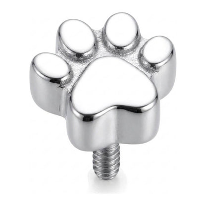 Titanium Top Animal Paw Print Internally Threaded