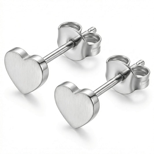 Titanium Earring Heart Shape For Earlobe
