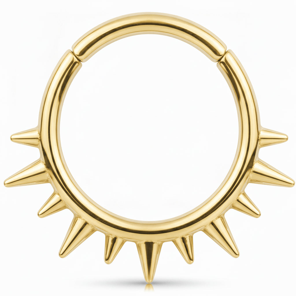Titanium Ring Cone Spikes Crown Clicker