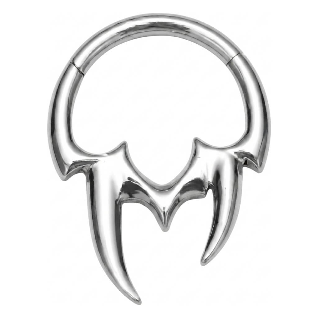 Titanium Ring Gothic Tribal Clicker