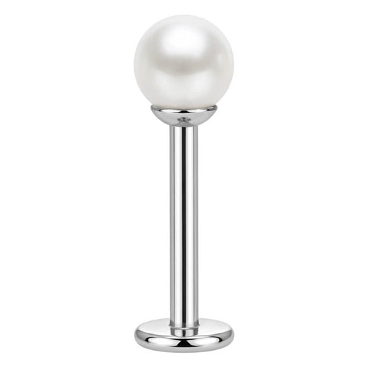 Titanium Labret Pearl Internally Threaded