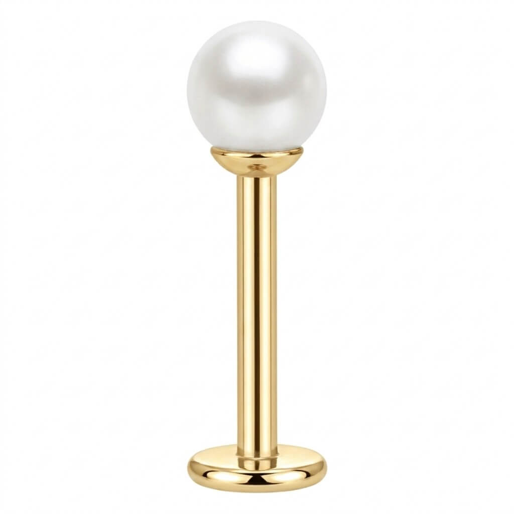 Titanium Labret Pearl Internally Threaded