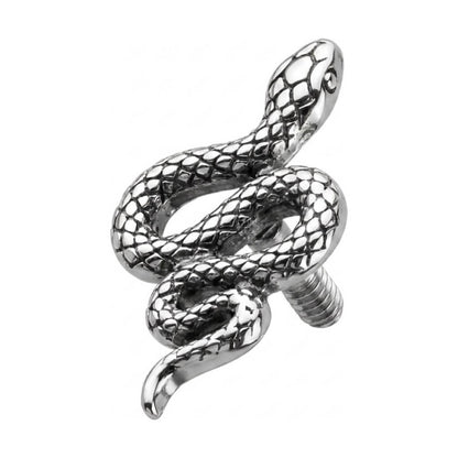 Titanium Top Slithering Coiled Snake Internally Threaded