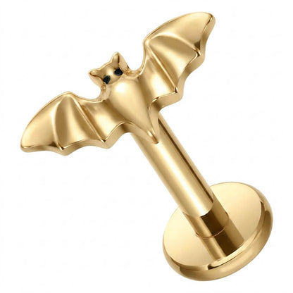 Titanium Labret Bat Internally Threaded