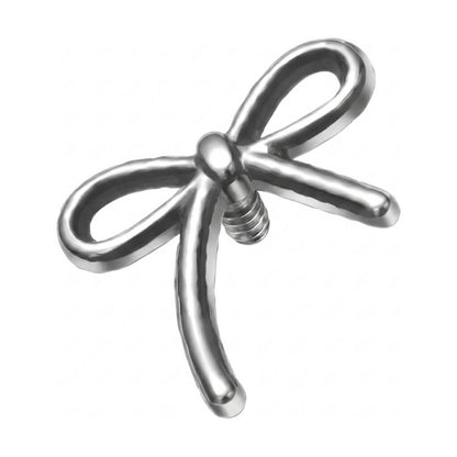Titanium Top Tied Ribbon Bow Internally Threaded