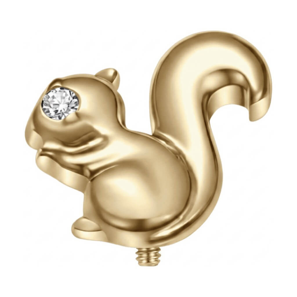 Titanium Top Squirrel with Stone Eye Internally Threaded