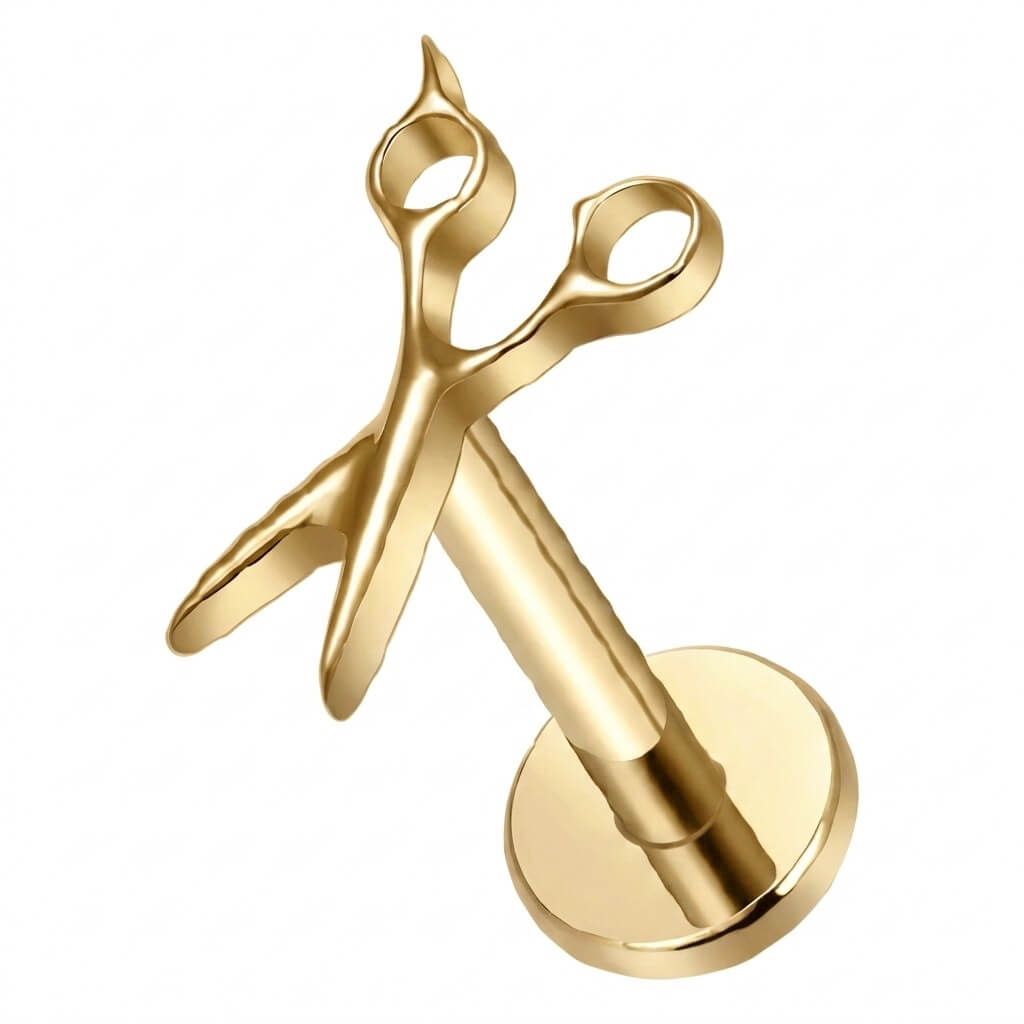 Titanium Labret Scissors Internally Threaded