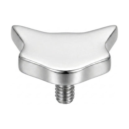 Titanium Top Cat Head Silhouette Internally Threaded
